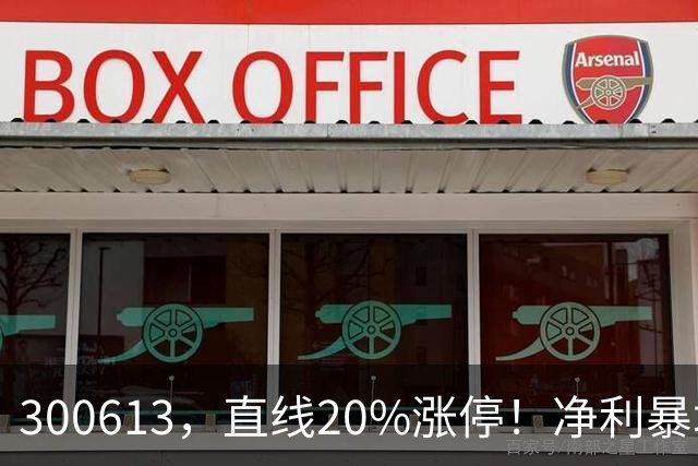 300613，直线20%涨停！净利暴增超800%